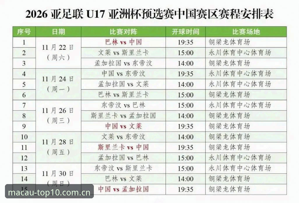 U17世界杯抽签深度分析：中国足球青训新格局下的机遇与挑战